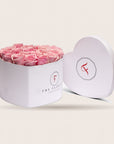Passion XL com rosas cor-de-rosa em caixa branca | The Florist Portugal