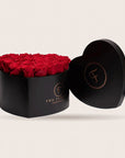 Passion XL com rosas vermelhas em caixa preta | The Florist Portugal