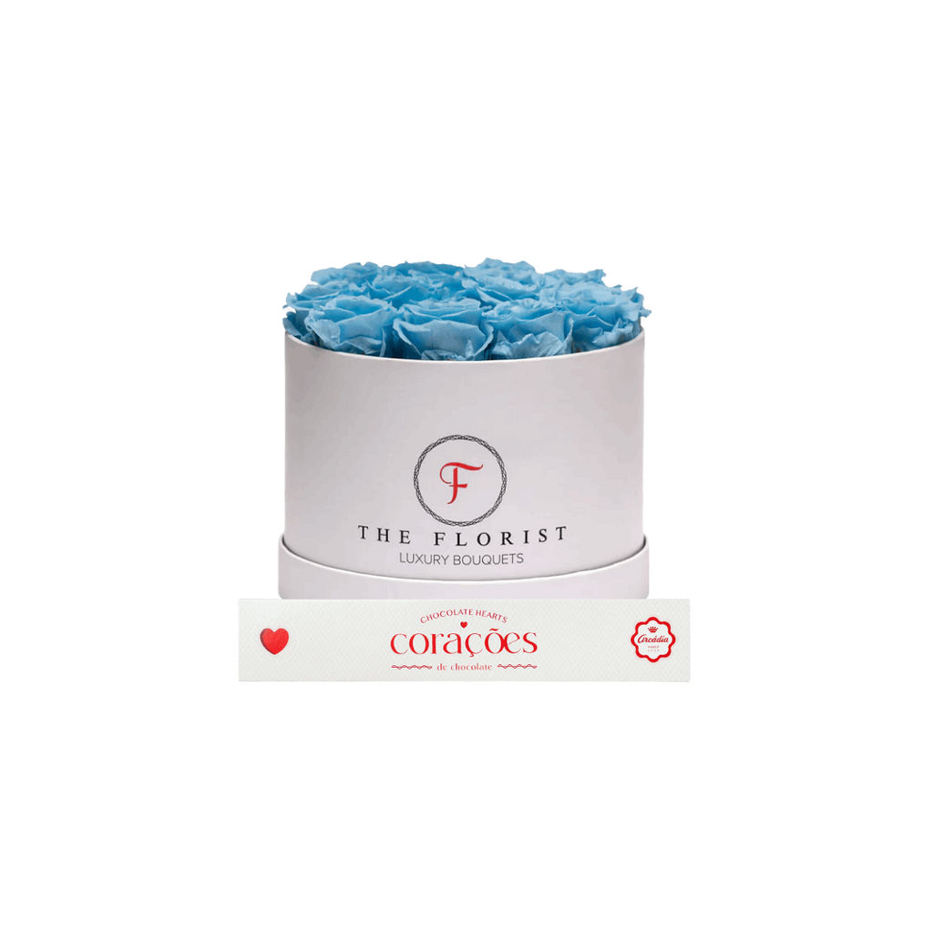 Glamorous Preserved Blue Roses