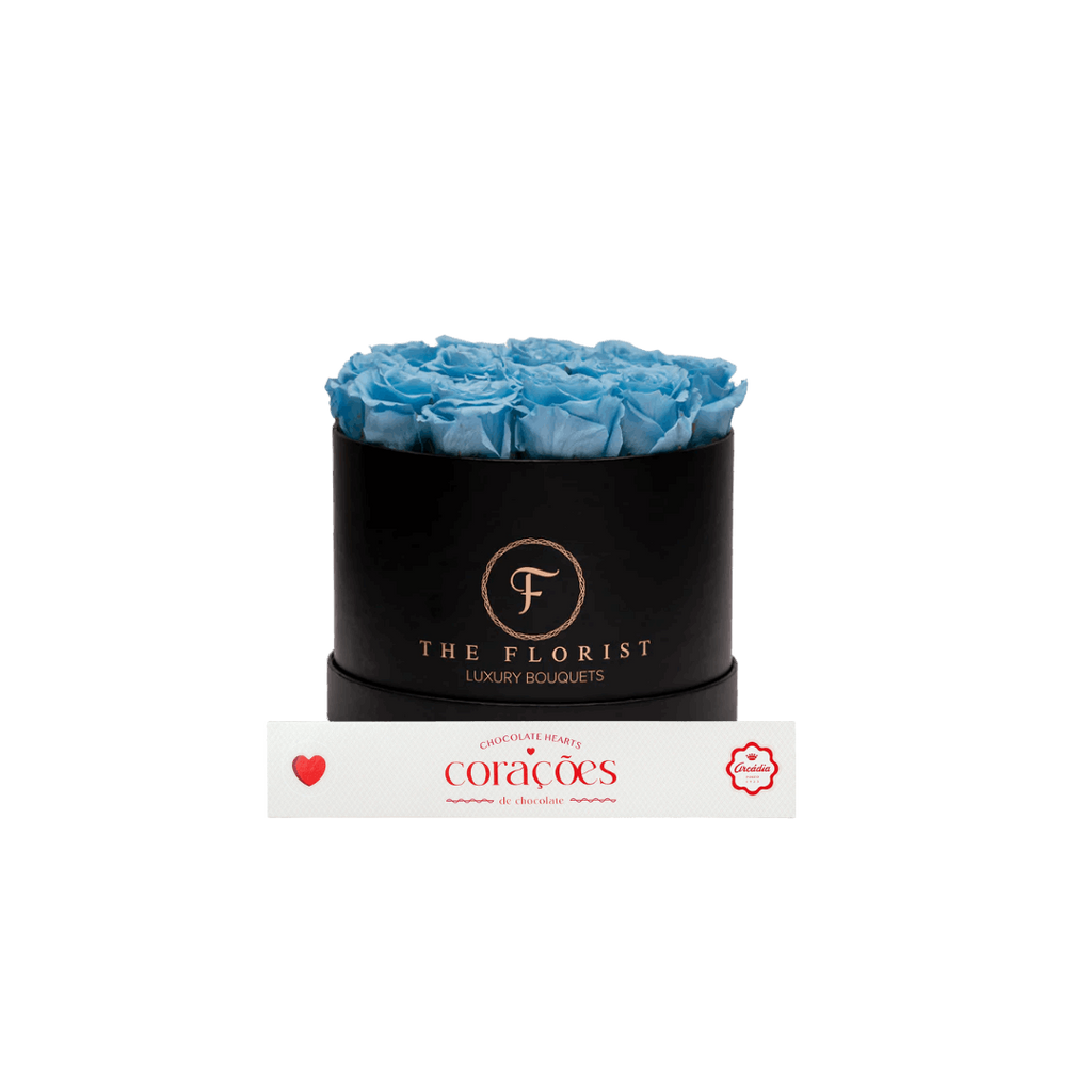 Glamorous Preserved Blue Roses