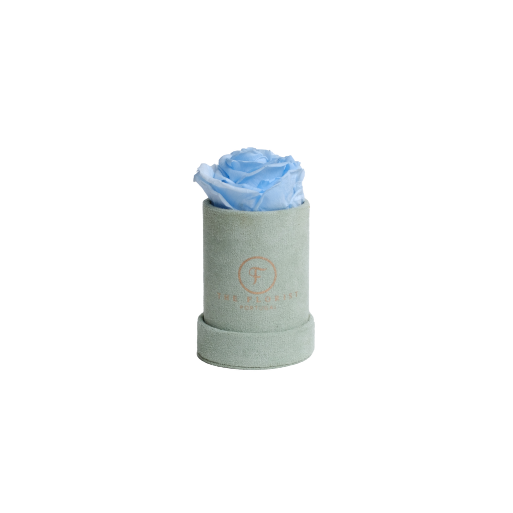 Single Rose Preserved Blue - The Florist Portugal - Florista Online 24/7