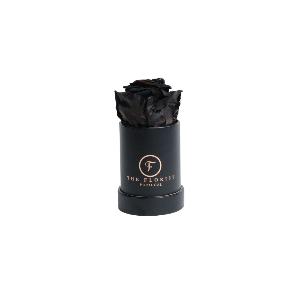 Single Rose Preserved Black - The Florist Portugal - Florista Online 24/7
