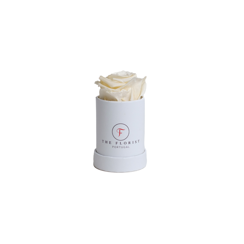 Single Rose Preserved White - The Florist Portugal - Florista Online 24/7