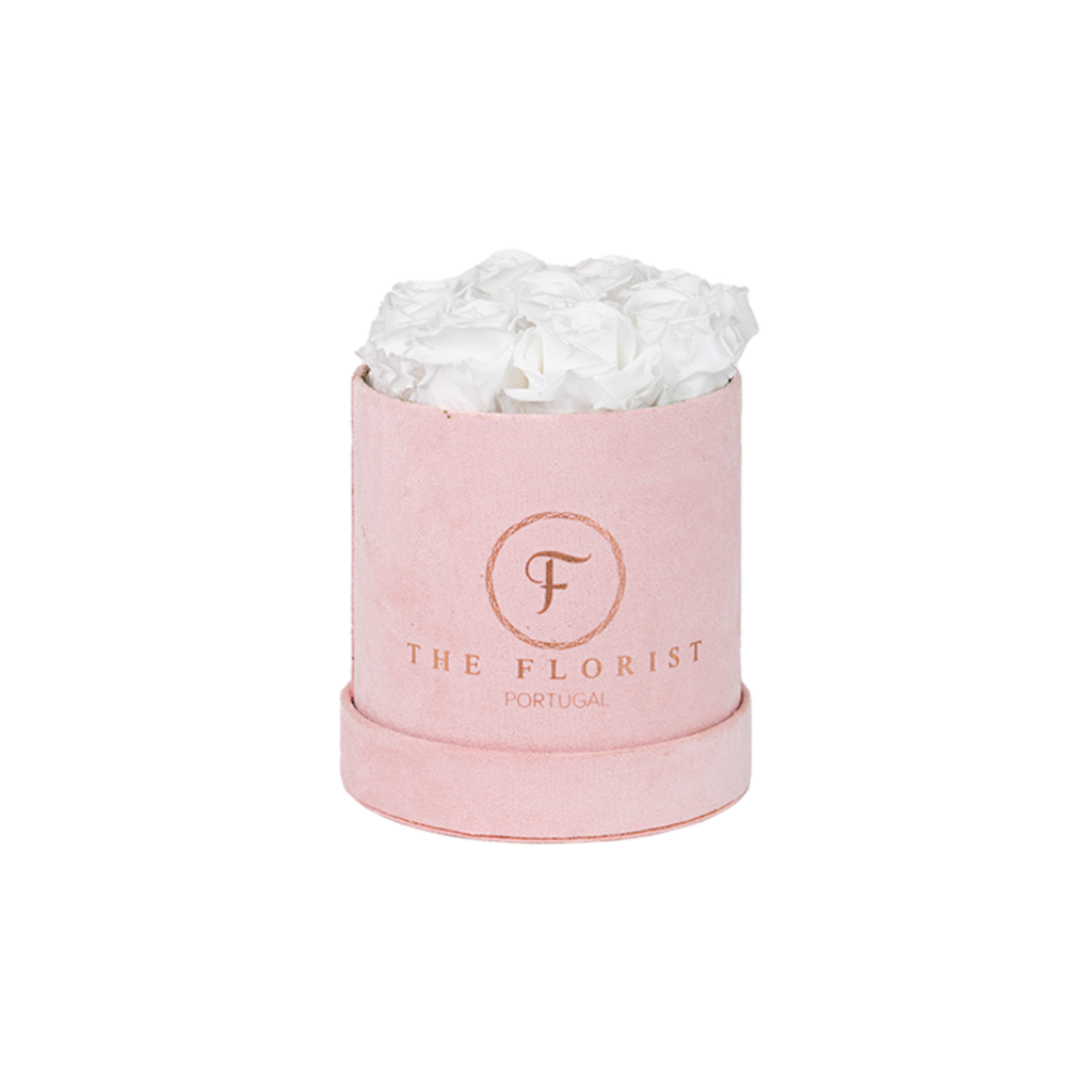 Simplicity Preserved White Roses - The Florist Portugal - Florista Online 24/7