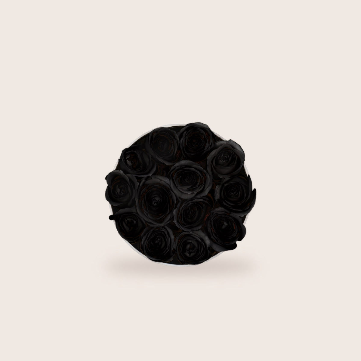 Simplicity com rosas preservadas pretas, vista de cima | The Florist Portugal