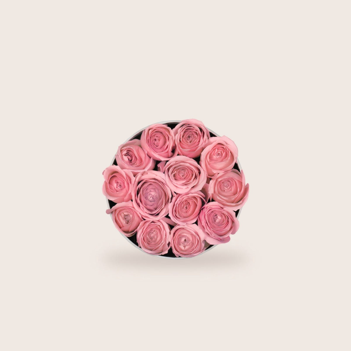 Simplicity com rosas preservadas cor-de-rosa, vista de cima | The Florist Portugal