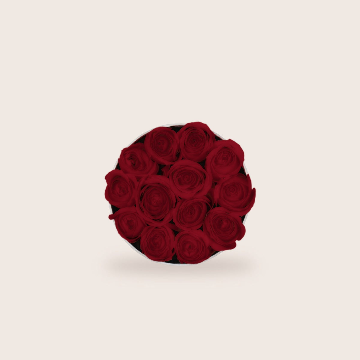 Simplicity com rosas preservadas vermelhas, vista de cima | The Florist Portugal