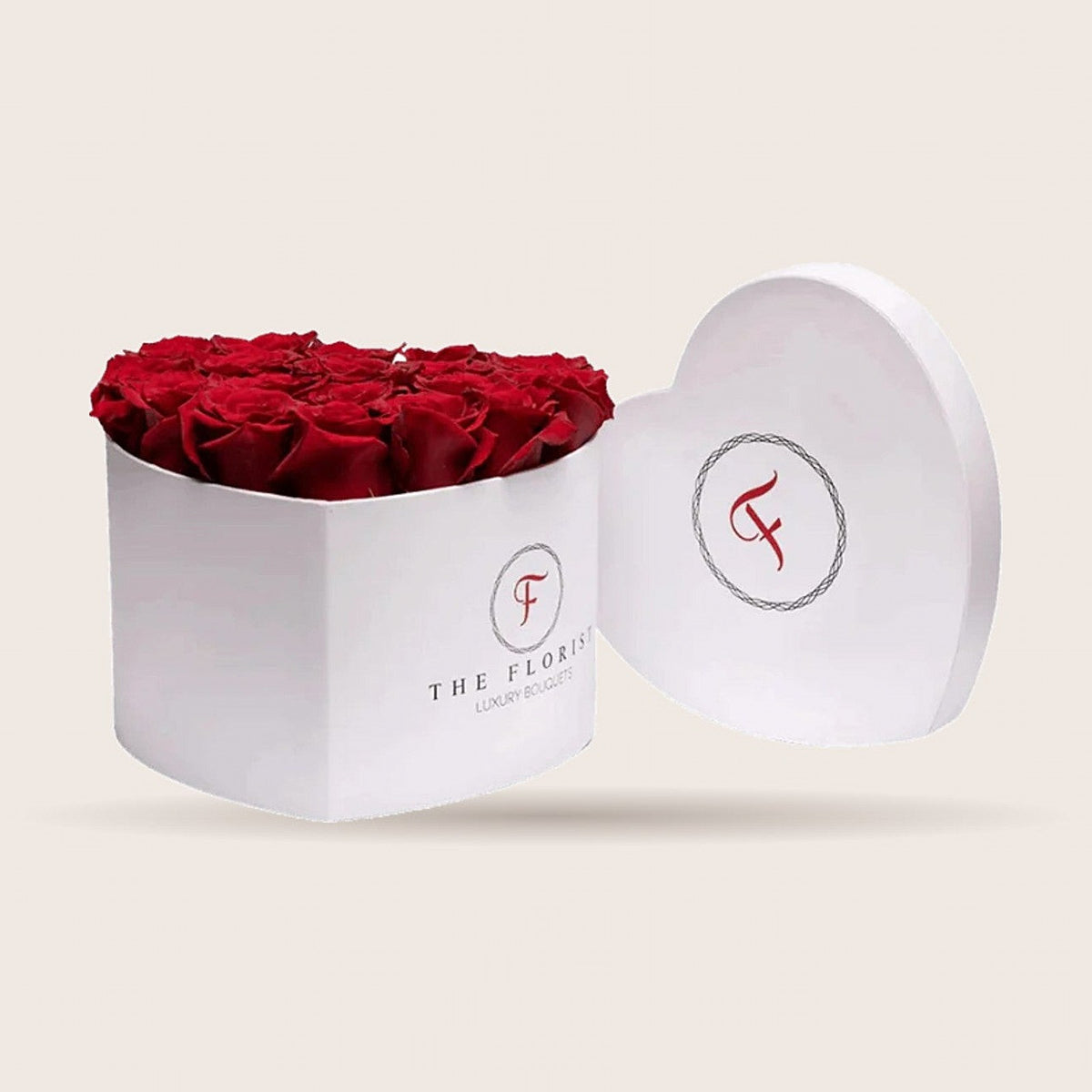 Passion XL com rosas vermelhas em caixa branca | The Florist Portugal