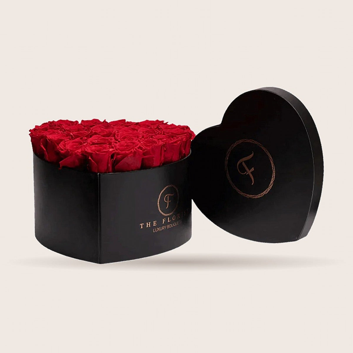 Passion XL com rosas vermelhas em caixa preta | The Florist Portugal