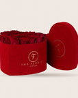Passion XL com rosas vermelhas em caixa de veludo vermelho | The Florist Portugal