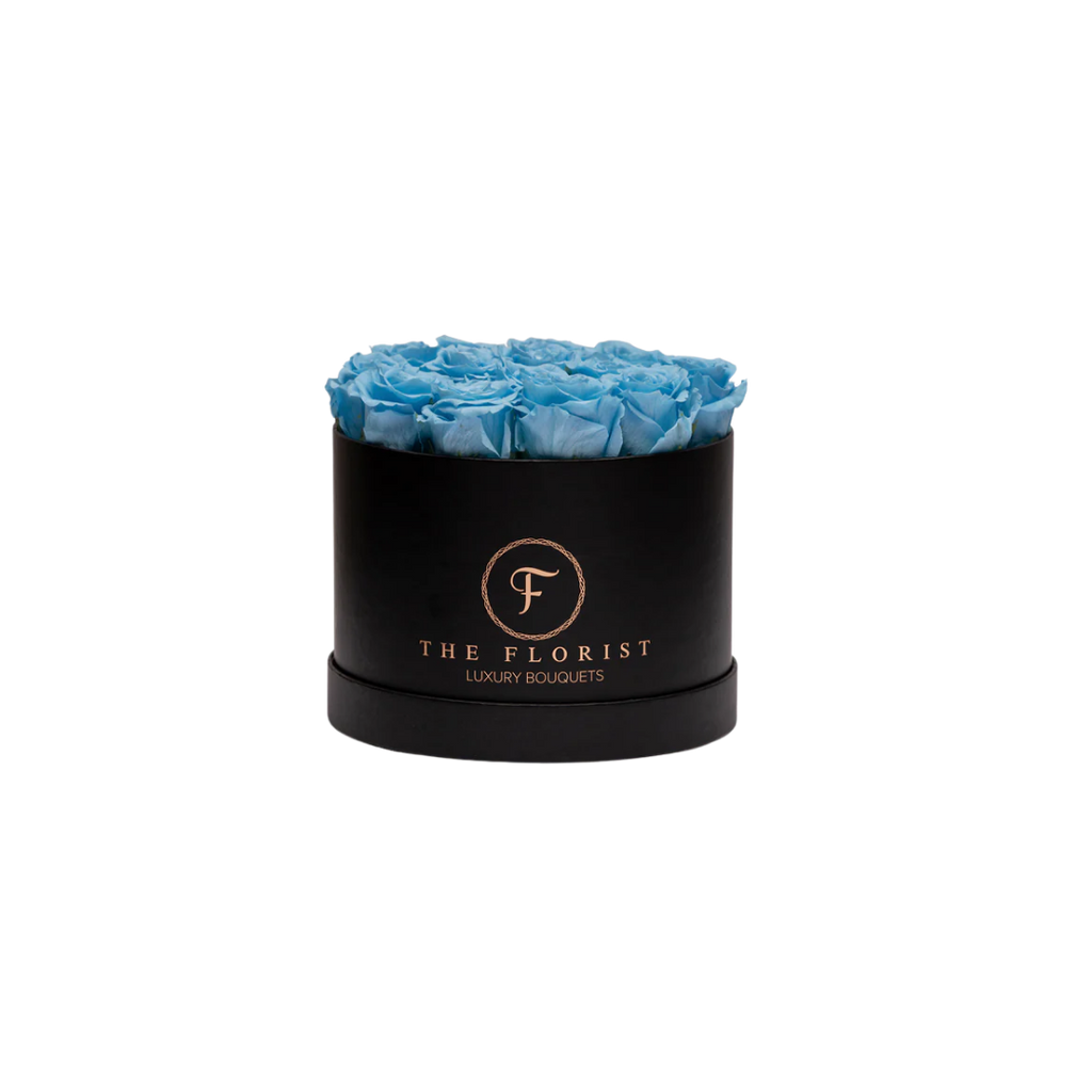 Glamorous Preserved Blue Roses - The Florist Portugal - Florista Online 24/7